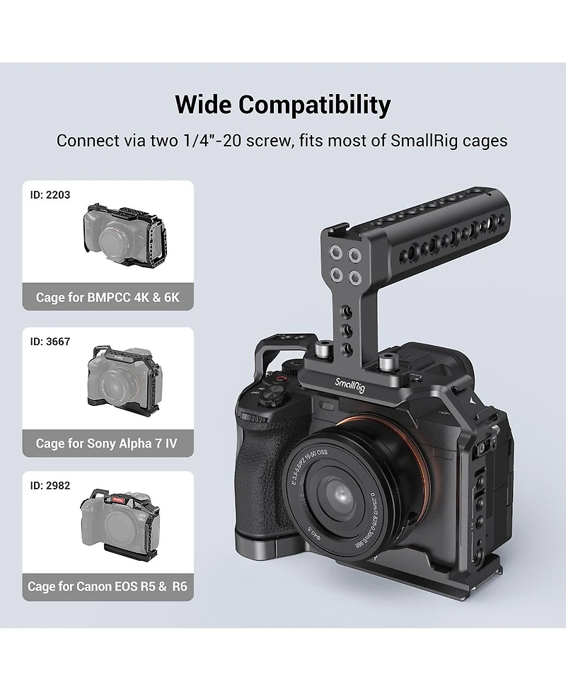 SmallRig 1638C Top Handle with 2x 1/4" -20 Screws