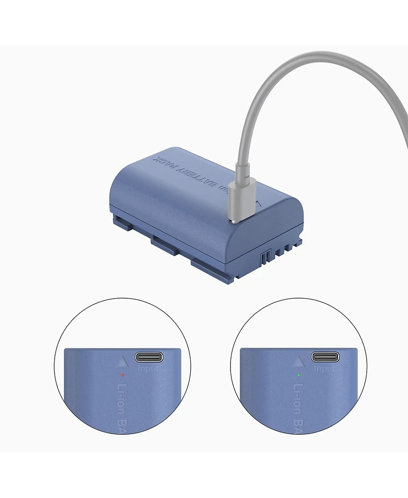 SmallRig Lp-E6NH 17.28Wh 7.2V 2400mAh Usb-c Rechargeable Lithium-Ion Battery for Canon Camera