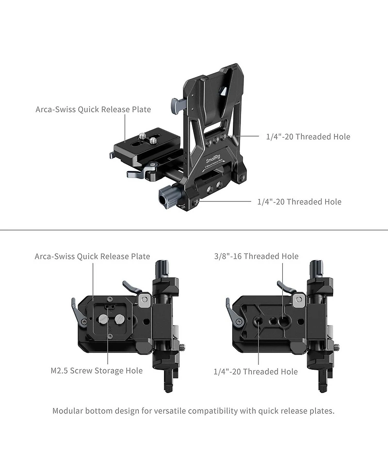 SmallRig VB99 Pro Mini Rechargeable V-Mount Battery with Foldable Battery Plate