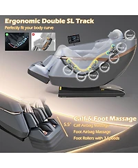 Costway Full Body Zero Gravity Massage Chair with Airbags Waist Heater Foot Rollers