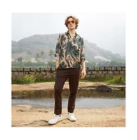 Campus Sutra Men's Artistic Botanical Shirt