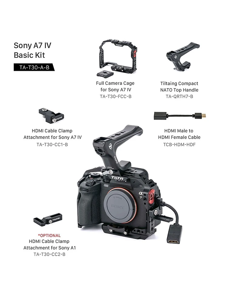 Tilta Full Camera Cage for Sony a7 Iv & Select Cameras, Black