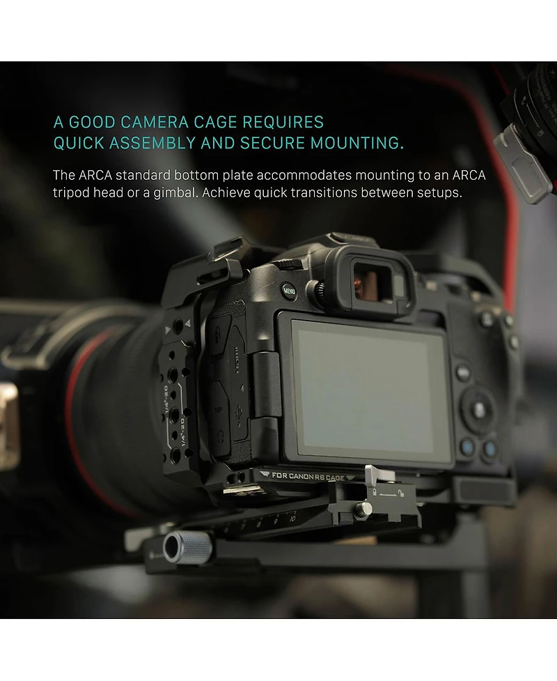 Tilta Full Camera Cage Lightweight Kit for Canon R8, Titanium Gray