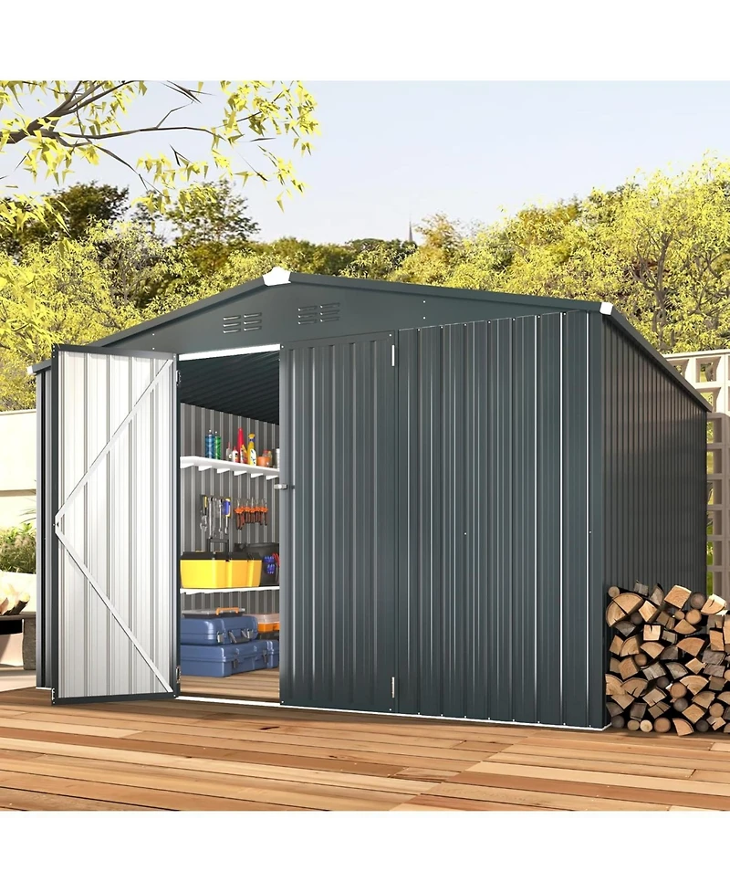 Aecojoy 10'x10' Outdoor Storage Shed