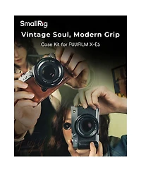 SmallRig Leather Half Case Kit for Fujifilm X-E5 Camera, Brown