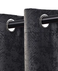 Superior Modern Solid Room Darkening Grommet Top Curtains, 52" x 120" (Set of 2)