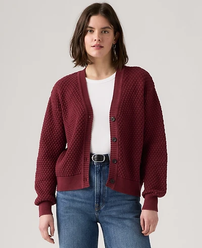 Levi's Women's Snowflake Long Sleeve Cardigan Sweater