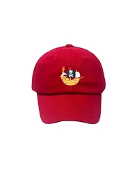 Bits & Bows Toddler Pirate Ship Twill Baseball Hat Red