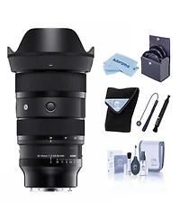 Sigma 28-45mm f/1.8 Dg Dn Art Lens for L Mount, Black, Bundle with 82mm Filter Kit, Lens Wrap, Cleaning Kit, Lens Cap Tether and Cleaning Cloth