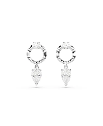 Swarovski Mesmera Rhodium Plated Drop Earrings
