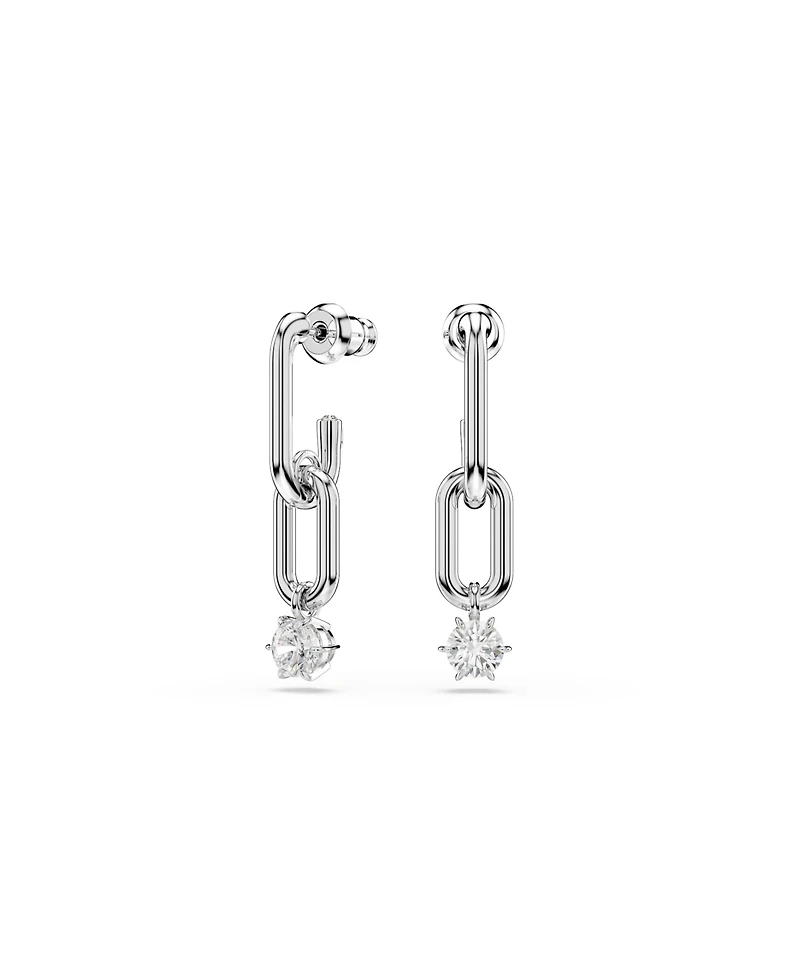 Swarovski Constella Rhodium Plated Drop Earrings