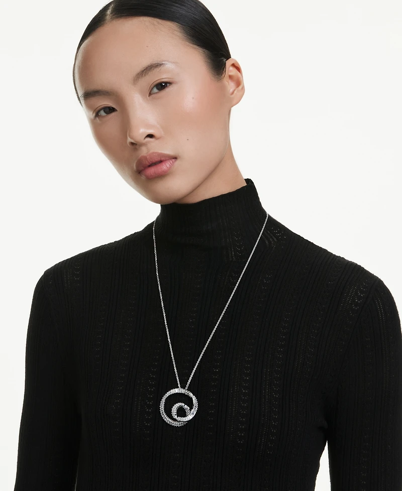 Swarovski Matrix Rhodium Plated Pendant Necklace