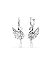 Swarovski Swan Vienna Rhodium Plated Earrings