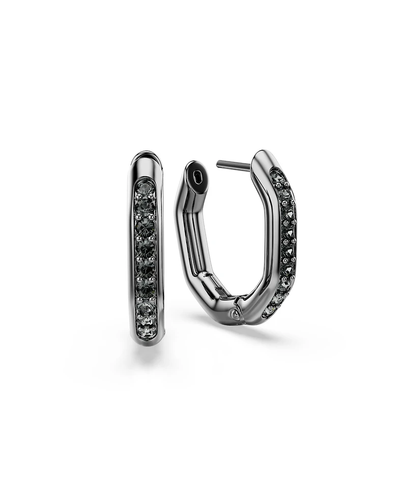 Swarovski Dextera Rhodium Plated Hoop Earrings
