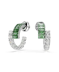 Swarovski Matrix Rhodium Plated Hoop Earrings
