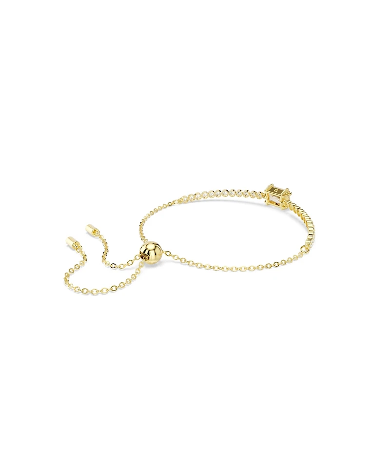 Swaroski Matrix Gold-Tone Plated Tennis Bracelet
