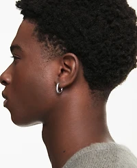 Swarovski Dextera Rhodium Plated Hoop Earrings