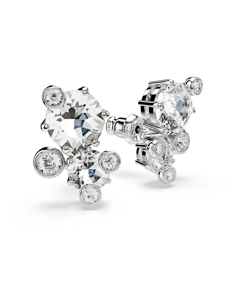 Swarovski Constella Rhodium Plated Stud Earrings