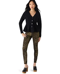 Steve Madden Women's Courtney V-Neck Peplum Sweater