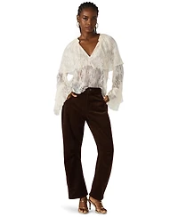 Steve Madden Women's Saylor Ruffle V-Neck Top