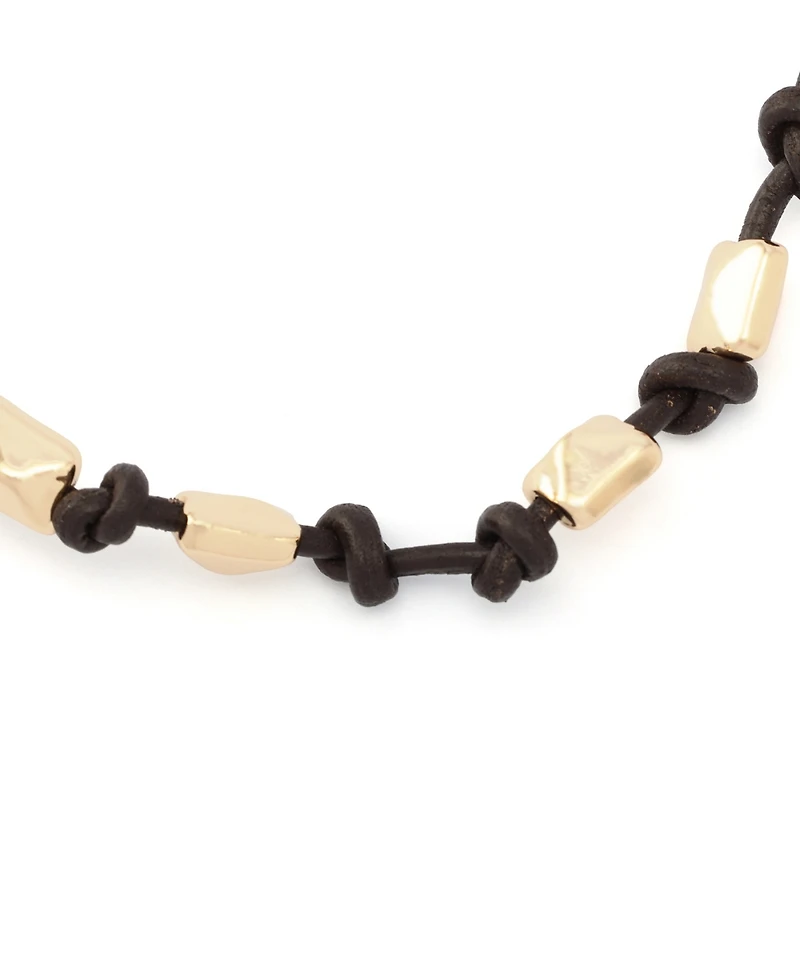 Robert Lee Morris Soho Gold Heirloom Charms Pyramid Woven Collar Necklace