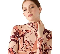 Steve Madden Women's Vivienne Printed Midi Dress