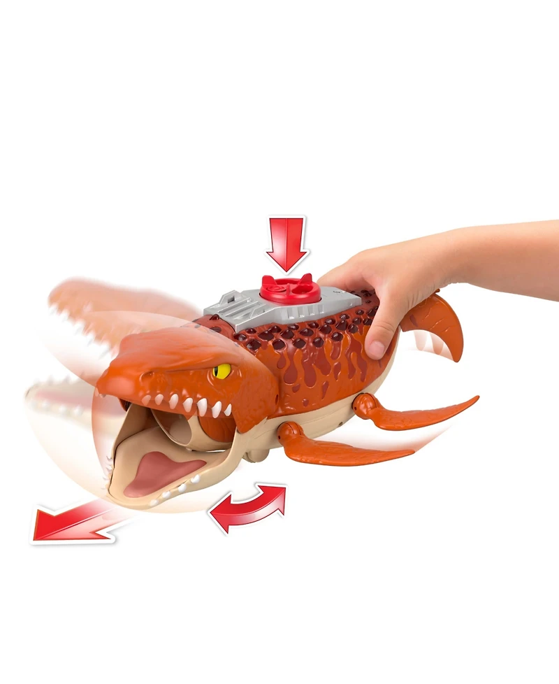 Imaginext Fisher-Price Jurassic World Rebirth Aquachomp Chase Mosasaurus Dinosaur Toy Playset