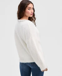 Guess Women's Arisa Rhinestone-Trim Sweater