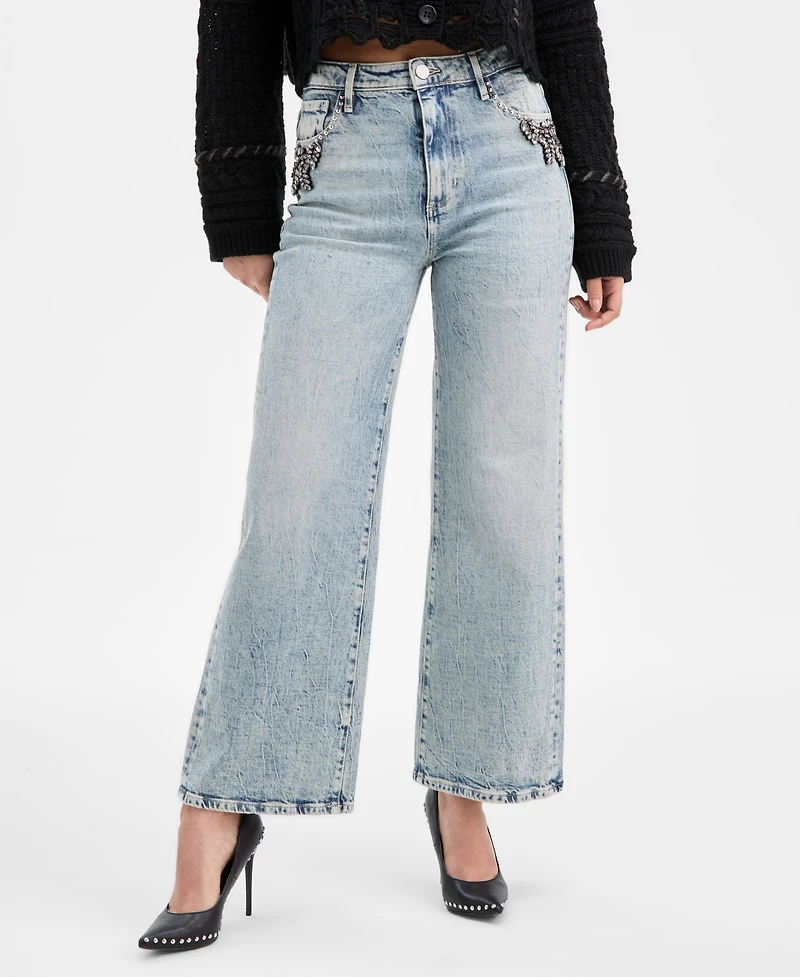 Guess Women's Ankle Wide-Leg Jeans