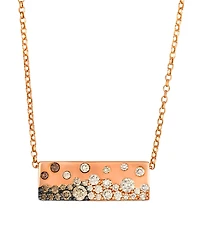 Le Vian Chocolate Ombre Diamond Necklace (0.76 ct. t.w.) in 14K Strawberry Gold