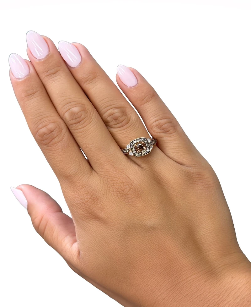 Le Vian Vanilla and Chocolate Diamond Ring (0.78 ct. t.w.) in 14K Strawberry Gold
