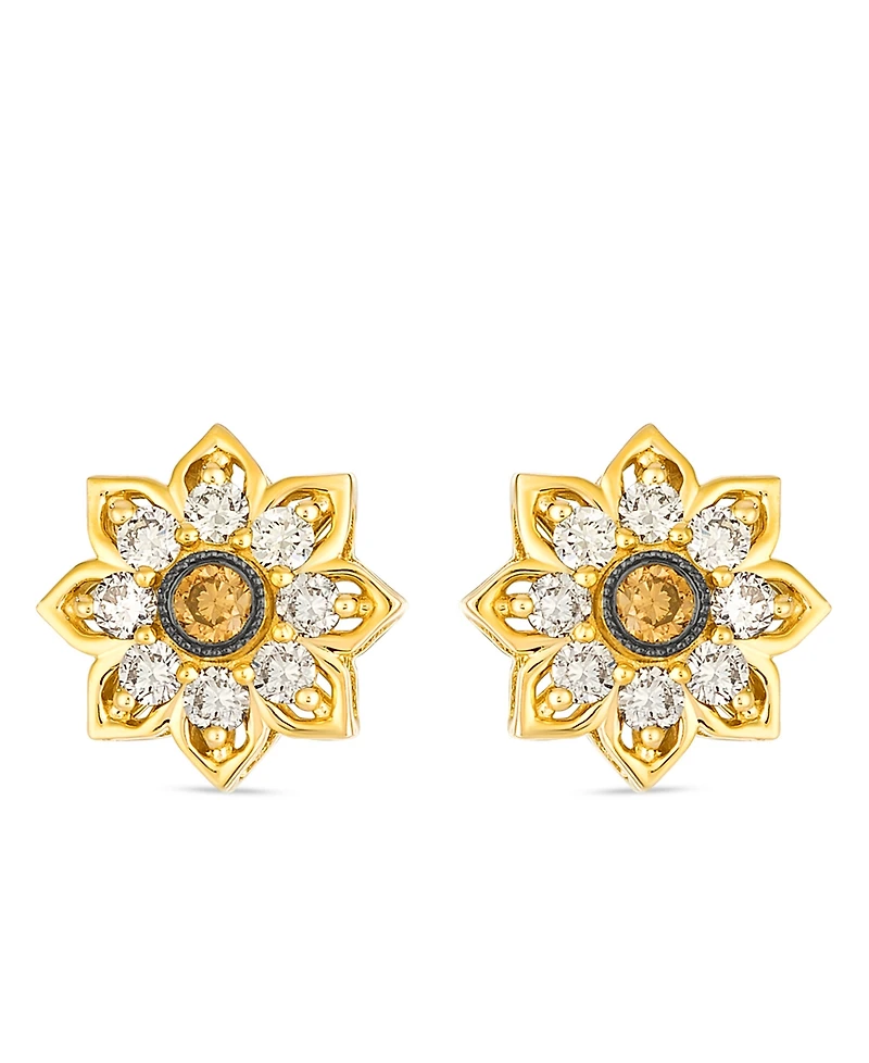 Le Vian Nude and Chocolate Diamond Stud Earrings (0.48 ct. t.w.) in 14K Honey Gold