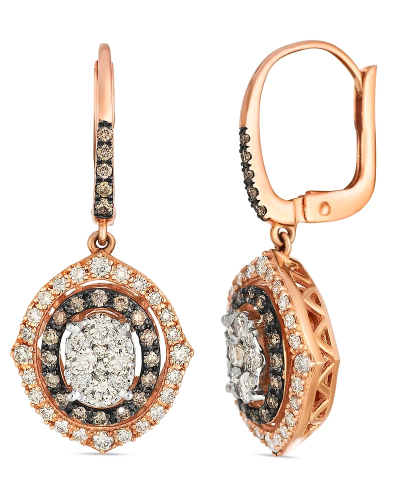 Le Vian Nude and Chocolate Drop Earrings (0.26 ct. t.w.) in 14K Two-Tone Gold