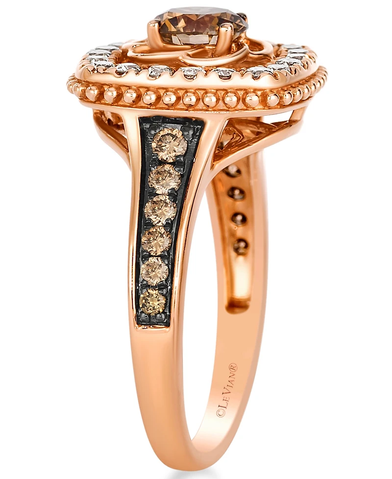 Le Vian Chocolate Diamond (0.69 ct. t.w.) and Nude Diamond (0.34 ct. t.w.) Ring in 14K Strawberry Gold