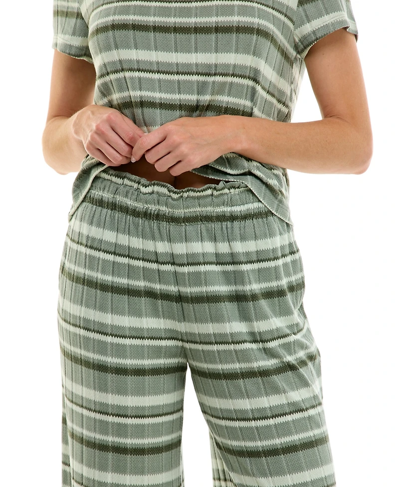 Roudelain Women's 2-Piece Striped Sleepwear Set