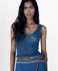 Mango Women's Knitted Crop Top