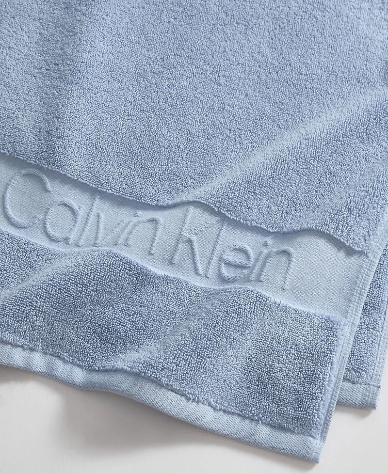 Calvin Klein Iconic Cotton Jacquard Bath Towel, 56" x 30"