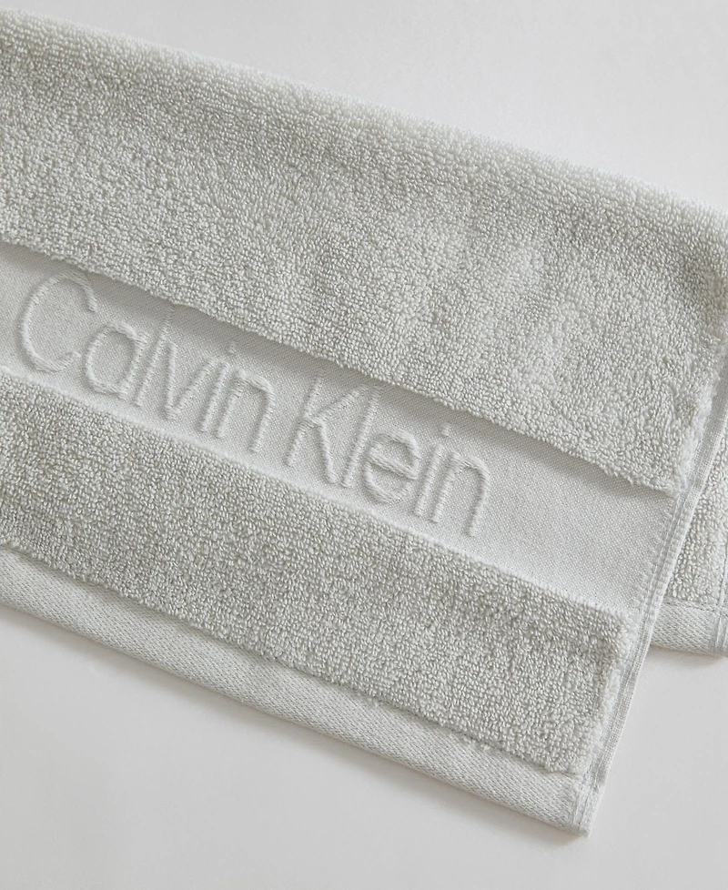 Calvin Klein Iconic Cotton Jacquard Washcloth, 13" x