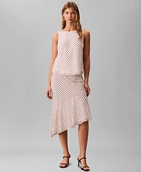 Calvin Klein Women's Printed Chiffon Midi Skirt