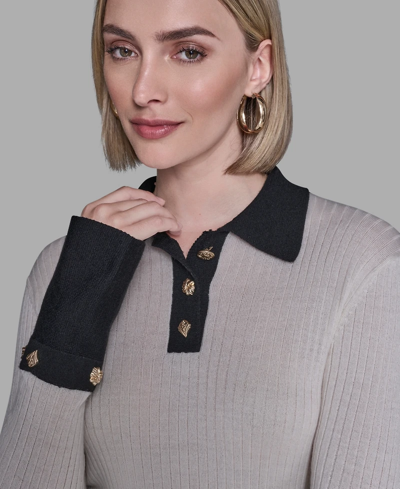 Karl Lagerfeld Paris Women's Long Sleeves Sweater