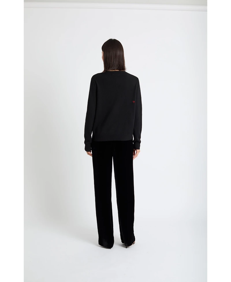 Chinti & Parker Women's Wool-Cashmere Candy Cane Sweater