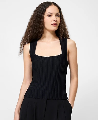 French Connection Women's Ottoman Crinkle Sleeveless Tank Top