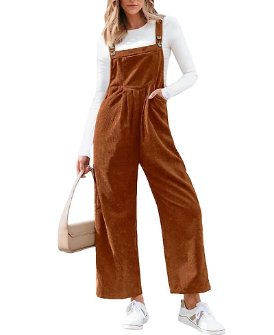 Cupshe Women's Jumpsuit Corduroy Wide-Leg Overalls