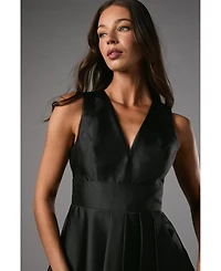Coast Women's Sleeveless Plunge Waterfall Maxi Dress