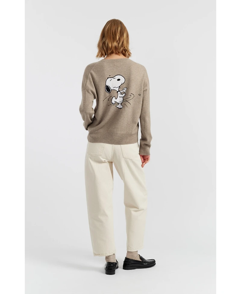 Chinti & Parker Women's Wool-Cashmere Dancing Snoopy Sweater