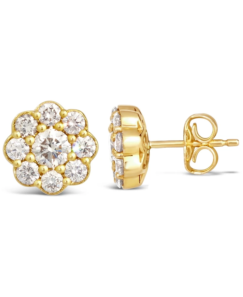 Le Vian Nude Diamond Flower Stud Earrings (1 ct. t.w.) in 14k Rose Gold