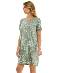 Roudelain Women's Short Sleeve Printed Sleepshirt