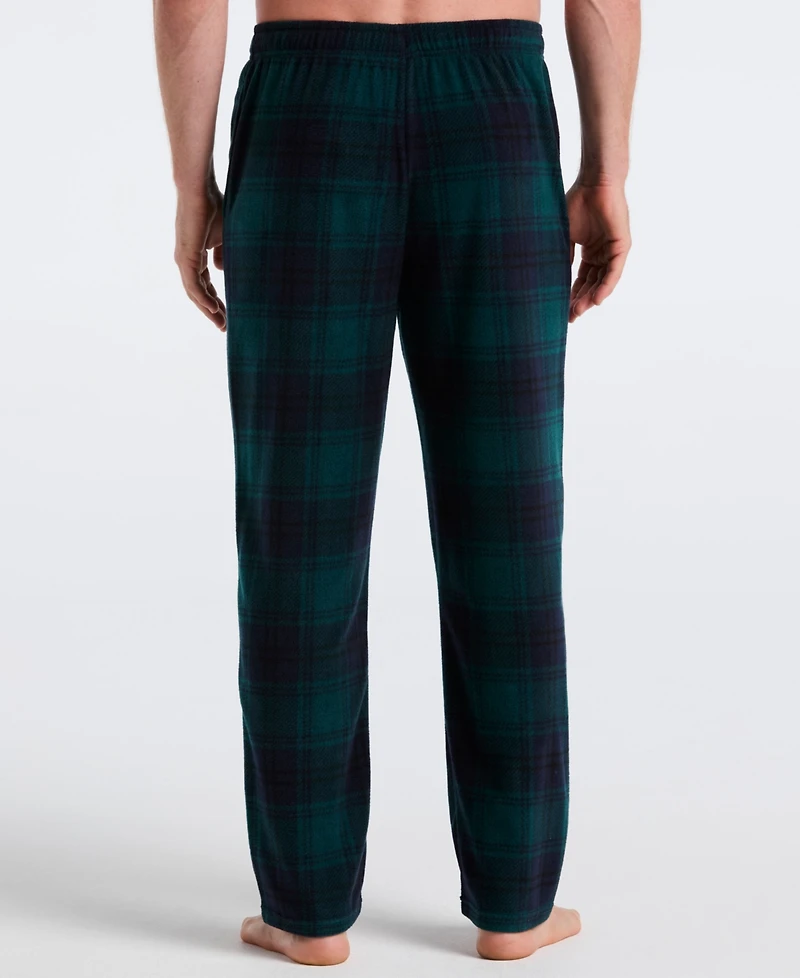 Perry Ellis Portfolio Men's Fleece Buffalo Plaid Pants