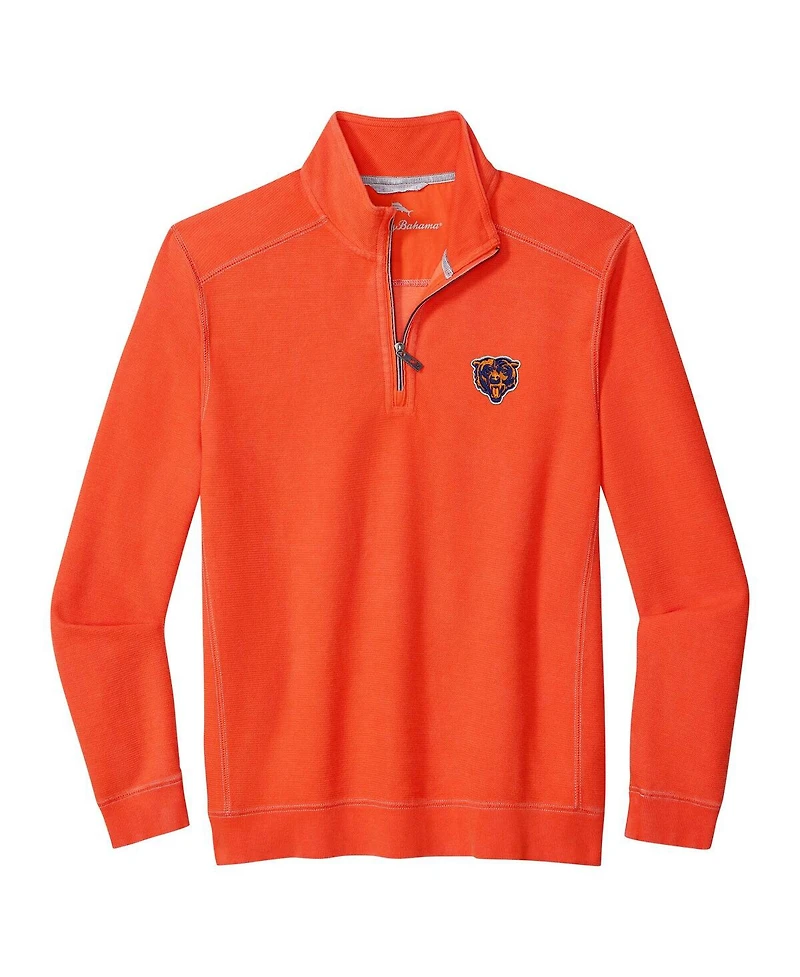 Tommy Bahama Men's Orange Chicago Bears Sport Tobago Half-Zip Pullover Sweatshirt