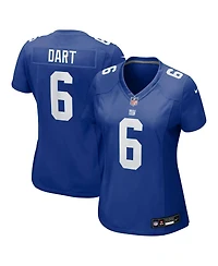 Nike Women's Jaxson Dart Royal New York Giants Team Game Jersey